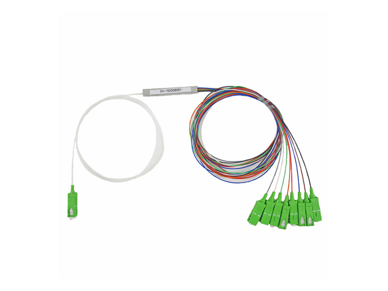 Micro PLC de fibra &oacute;ptica divisor 1x8 SC/APC modo &uacute;nico G657A1/A2 /G652D 900um tubo de acero Mini FTTH PON CATV GPON/BPON/EPON