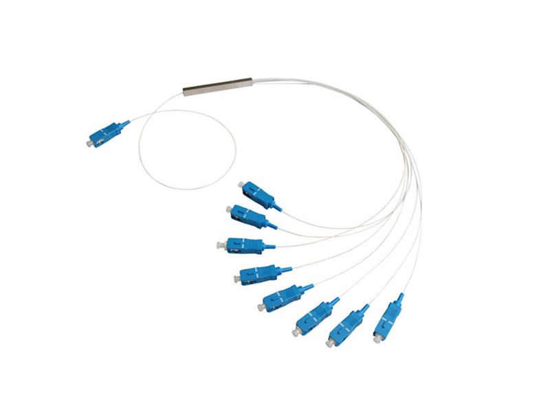 Micro PLC de fibra &oacute;ptica divisor 1x8 SC/UPC modo &uacute;nico G657A1/A2 /G652D 900um tubo de acero Mini FTTH PON CATV GPON/BPON/EPON