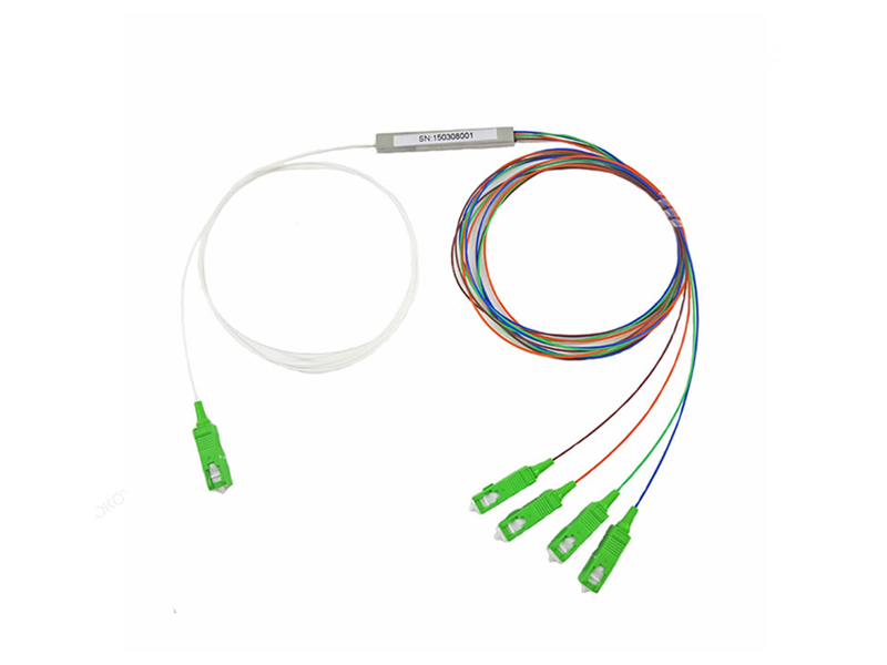 Divisor micro PLC de fibra &oacute;ptica 1x4 SC/APC modo &uacute;nico G657A1/A2/G652D 900um tubo de acero Mini FTTH PON CATV GPON/BPON/EPON