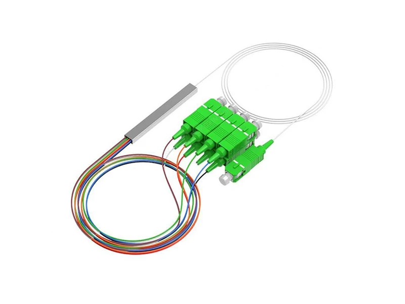Micro PLC de fibra &oacute;ptica divisor 1x8 SC/APC modo &uacute;nico G657A1/A2 /G652D 900um tubo de acero Mini FTTH PON CATV GPON/BPON/EPON