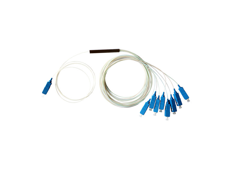 Micro PLC de fibra &oacute;ptica divisor 1x8 SC/UPC modo &uacute;nico G657A1/A2 /G652D 900um tubo de acero Mini FTTH PON CATV GPON/BPON/EPON