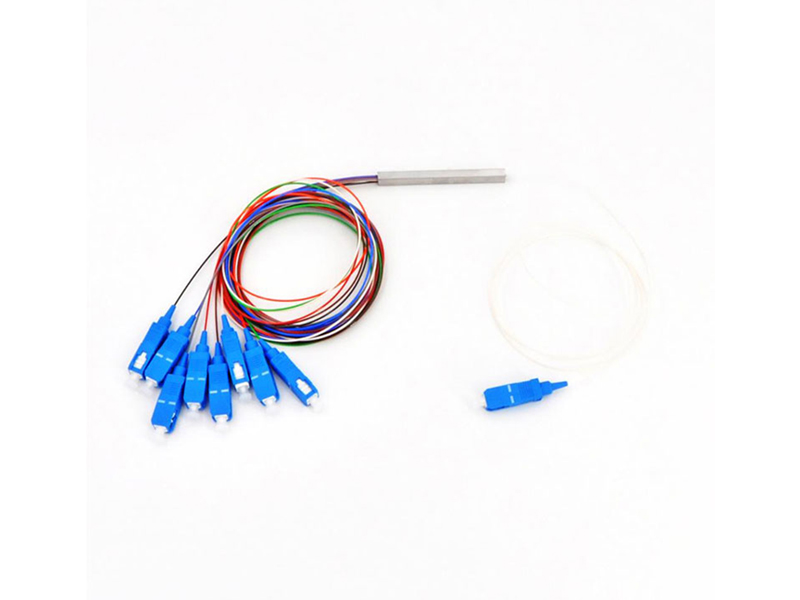 Micro PLC de fibra &oacute;ptica divisor 1x8 SC/UPC modo &uacute;nico G657A1/A2 /G652D 900um tubo de acero Mini FTTH PON CATV GPON/BPON/EPON