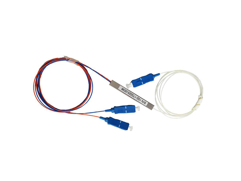 Micro PLC de fibra &oacute;ptica divisor 1x2 SC/UPC modo &uacute;nico G657A1/A2 /G652d 900um tubo de acero Mini FTTH PON CATV GPON/BPON/EPON