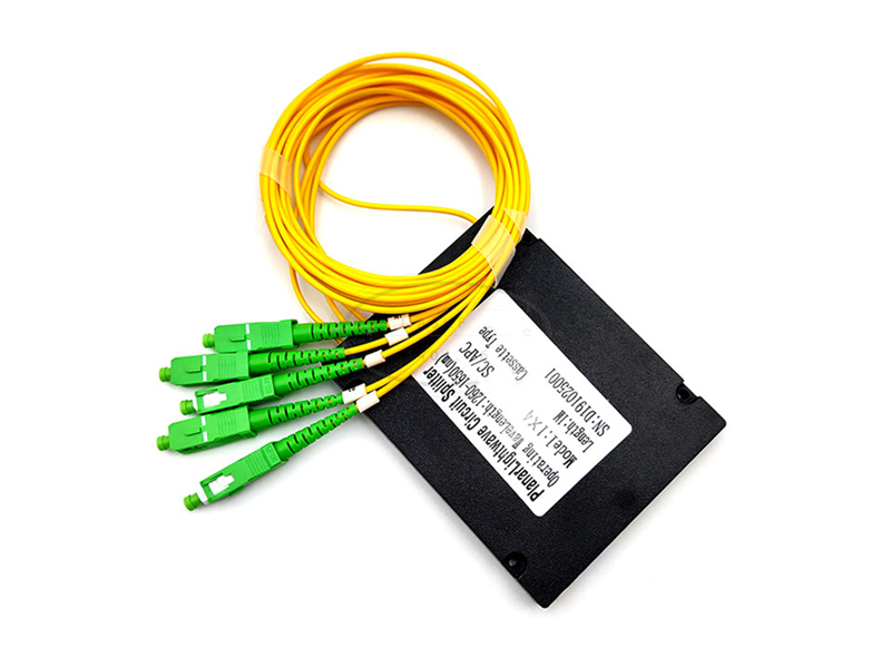 Divisor PLC de fibra &oacute;ptica Ftth tipo caja de pl&aacute;stico ABS 1x4 Sc Apc Ftth