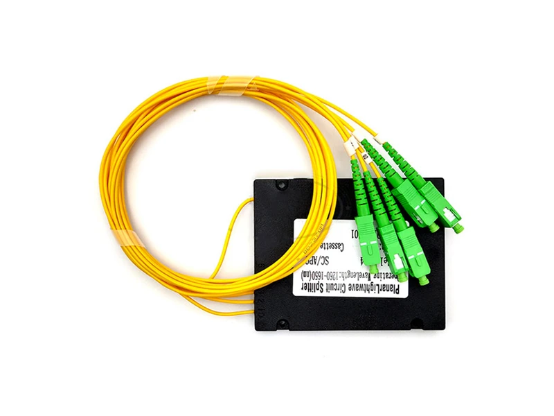 Divisor PLC de fibra &oacute;ptica Ftth tipo caja de pl&aacute;stico ABS 1x4 Sc Apc Ftth
