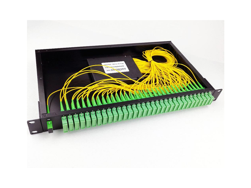 Divisor de fibra &oacute;ptica PLC de 19 pulgadas, 1:32, 1U, altura, tipo RACK, conector SC/APC, marco de distribuci&oacute;n &oacute;ptica, caja de terminales, Panel de conexi&oacute;n