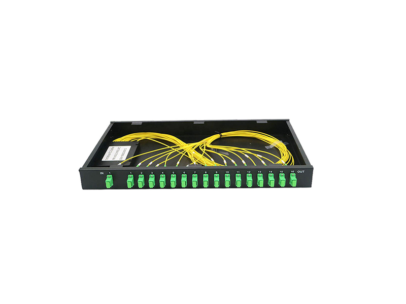 Divisor de fibra &oacute;ptica PLC de 19 pulgadas, 1:16, 1U, altura, tipo RACK, conector SC/APC, marco de distribuci&oacute;n &oacute;ptica, caja de terminales, Panel de conexi&oacute;n