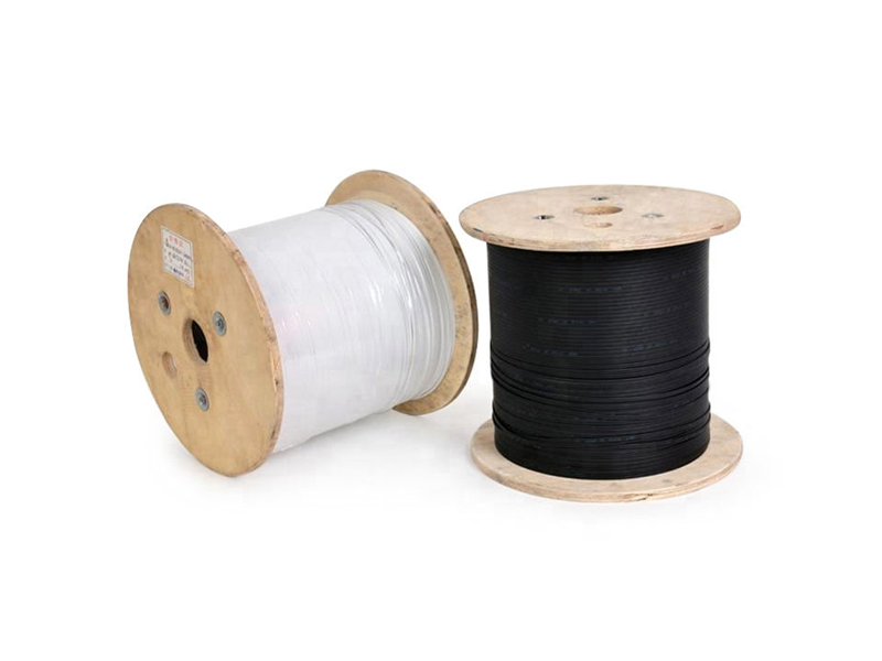 Cable de acometida plana FTTH de fibra &oacute;ptica GJXH 2B6 de 1 n&uacute;cleo para interiores Cable