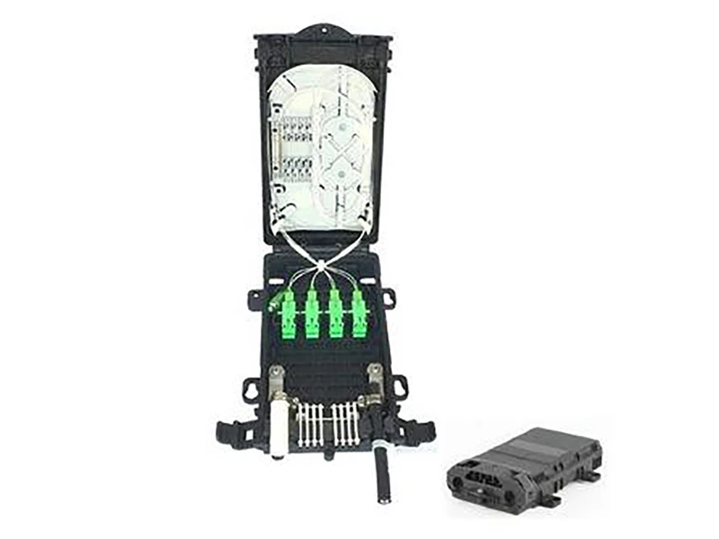 Caja divisora de distribuci&oacute;n de fibra ONT montada en la pared impermeable de 8 puertos para empalme de cables alimentadores de cables de bajada FTTH
