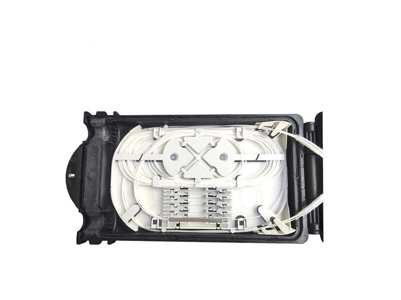 Caja divisora de distribuci&oacute;n de fibra ONT montada en la pared impermeable de 8 puertos para empalme de cables alimentadores de cables de bajada FTTH