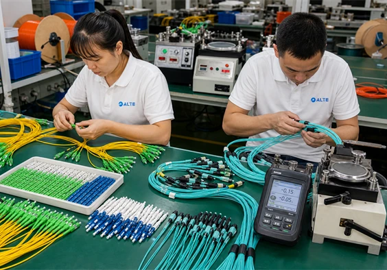 &iquest;C&oacute;mo fabrica Alteoptic pigtails de fibra &oacute;ptica, cables de conexi&oacute;n y conjuntos MPO?