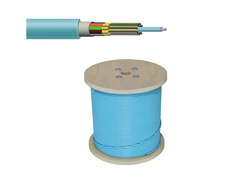 Cable de fibra &oacute;ptica para interiores en minipaquete de 9,0 mm: n&uacute;cleo 48/72/96/144, OM3/OM4 y monomodo
