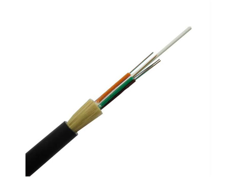 Cable ADSS de calidad para telecomunicaciones, 12 n&uacute;cleos, cable de fibra &oacute;ptica a&eacute;reo para exteriores resistente a los rayos UV, 100 m de tramo El cable ADSS monomodo G652D