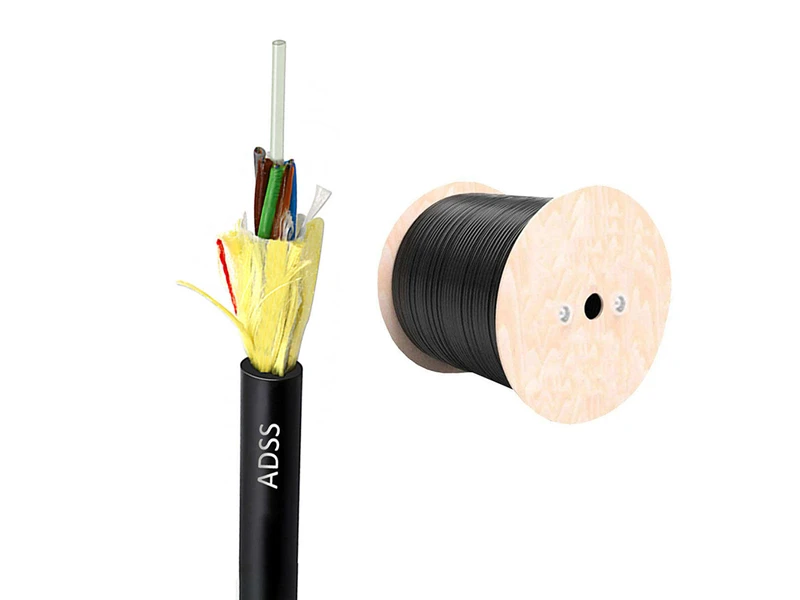 Cable de fibra &oacute;ptica ADSS de 24 n&uacute;cleos con una sola cubierta de PE de 50 a 200 m 200M