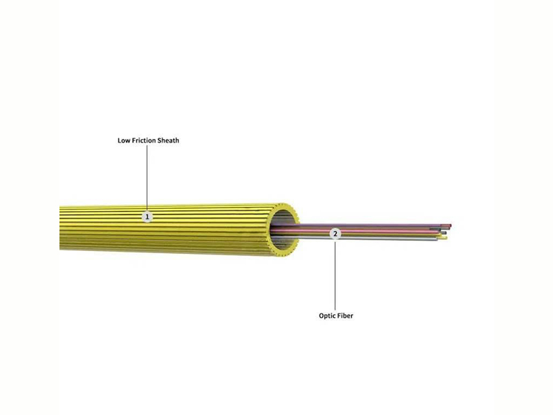 Cable de fibra &oacute;ptica soplado por aire Unidad de fibra de rendimiento mejorado Microcable