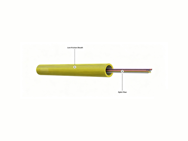 Cable de fibra &oacute;ptica soplado por aire Unidad de fibra de rendimiento mejorado Microcable
