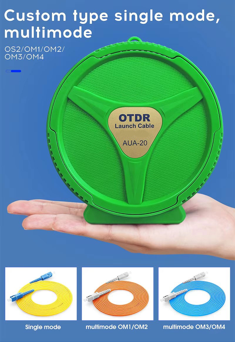 Cable OTDR Launch Box 150 ~ 2000M probador multimodo carrete de Cable eliminador de zona muerta Compatible WiFi 4G para SC LC ST FC 