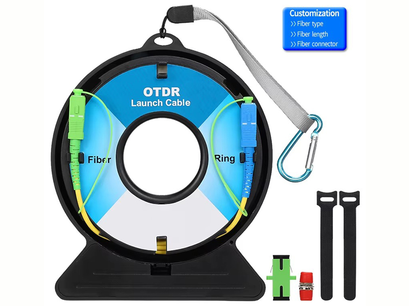 L&iacute;nea de extensi&oacute;n de prueba OTDR Longitud/tipo/conector personalizados Caja de cable de lanzamiento OTDR de fibra &oacute;ptica SM MM