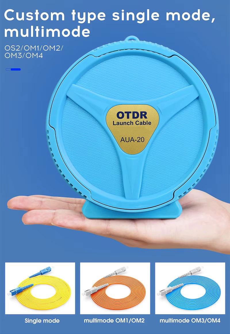 OTDR Launch SC/UPC-LC/UPC caja de Cable de fibra 50m 300m 500m 1km 2km Cable de línea de extensión de prueba de fibra óptica OTDR 