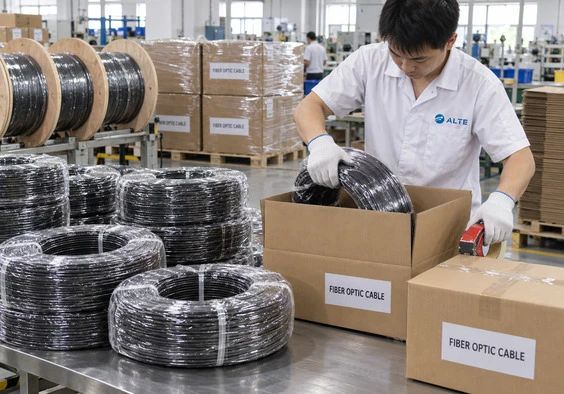 &iquest;C&oacute;mo fabrica Alteoptic un cable interior miniblindado de dos fibras para el mercado del Reino Unido?