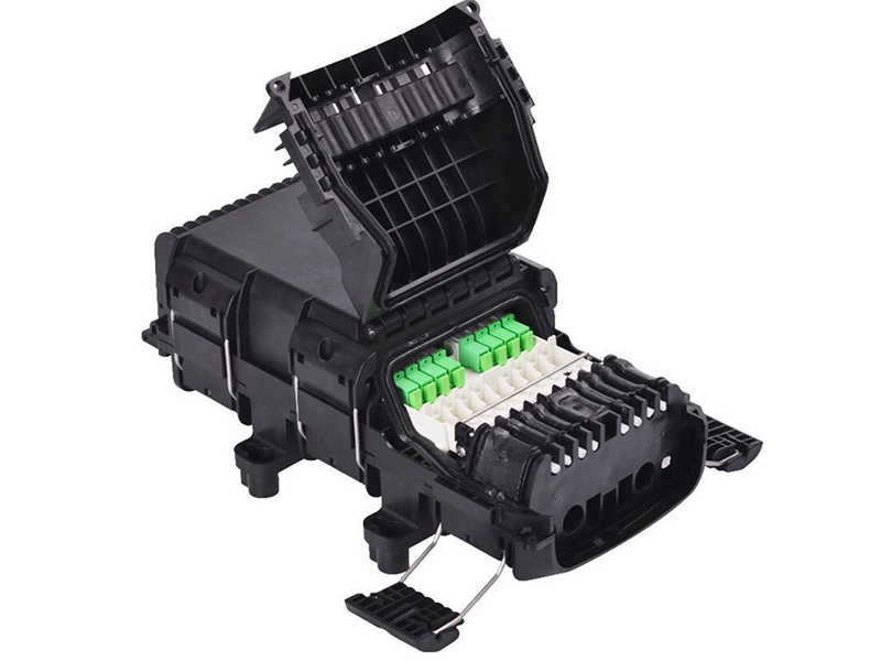 Cierre de parche y empalme de fibra &oacute;ptica sellado con gel de 8 puertos con adaptadores SC/APC
